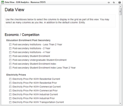 Numerus List Builder - Data View