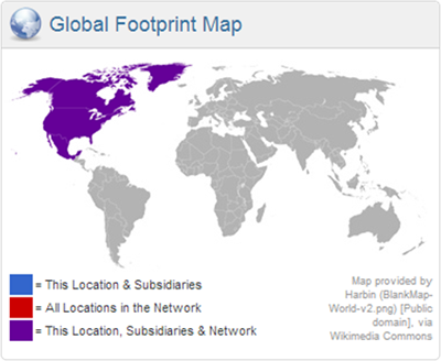 Numerus Entity Summary - Global Footprint Map