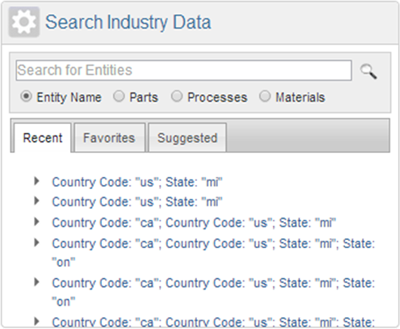 Numerus User Dashboard - Search Industry Data